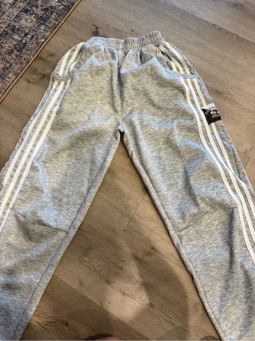 Kids Grey Track Pants with Side Stripes - Unbranded
